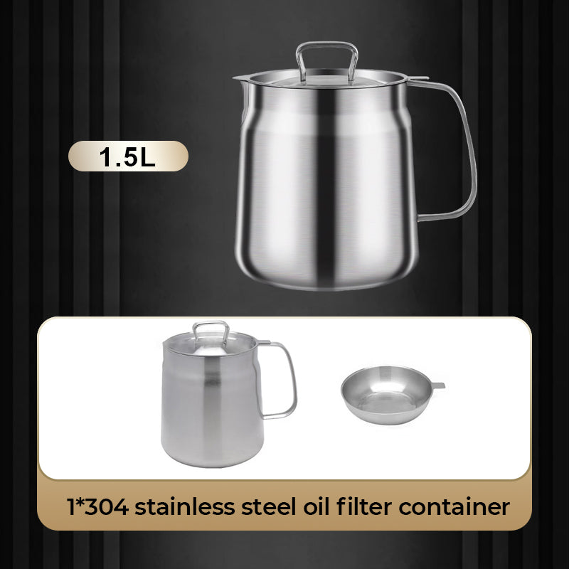 🎅 Frenesí invernal - A mitad de precio 🎊 Recipiente multiusos de acero inoxidable 304 de gran capacidad para filtros de aceite.
