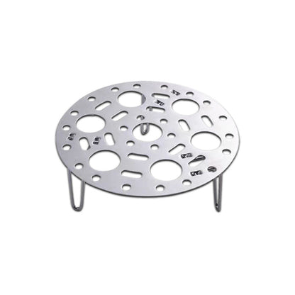 Rejilla de Vapor de Acero Inoxidable Plateado con Soporte para Cocinar