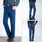 👖Jeans de Cintura Alta Rectos para Hombre | Elásticos, Holgados y Ligeros para Primavera-Verano ✨ Comodidad Todo el Día