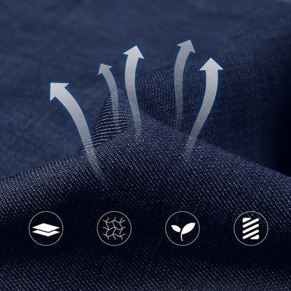 👖Jeans de Cintura Alta Rectos para Hombre | Elásticos, Holgados y Ligeros para Primavera-Verano ✨ Comodidad Todo el Día