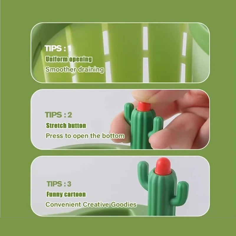 Simpático cactus para el desagüe del fregadero