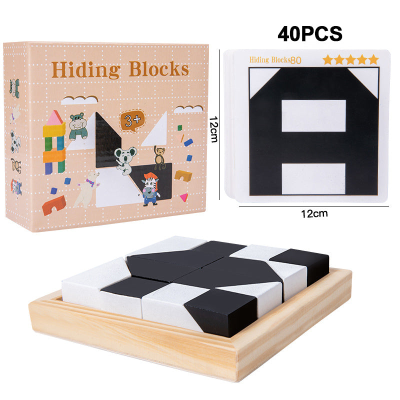 🧩✨ Puzzle Oculto de Bloques – Juego Interactivo Padre-Hijo para Desarrollar la Imaginación Espacial 👨‍👩‍👧‍👦🎮