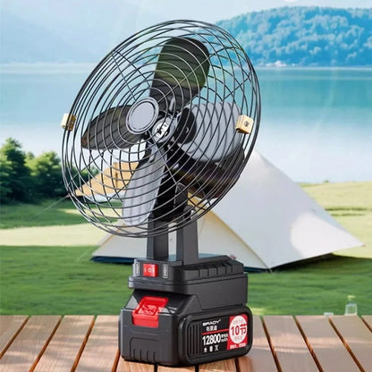 Ventilador Portátil Recargable para Camping, Inalámbrico con Batería USB
