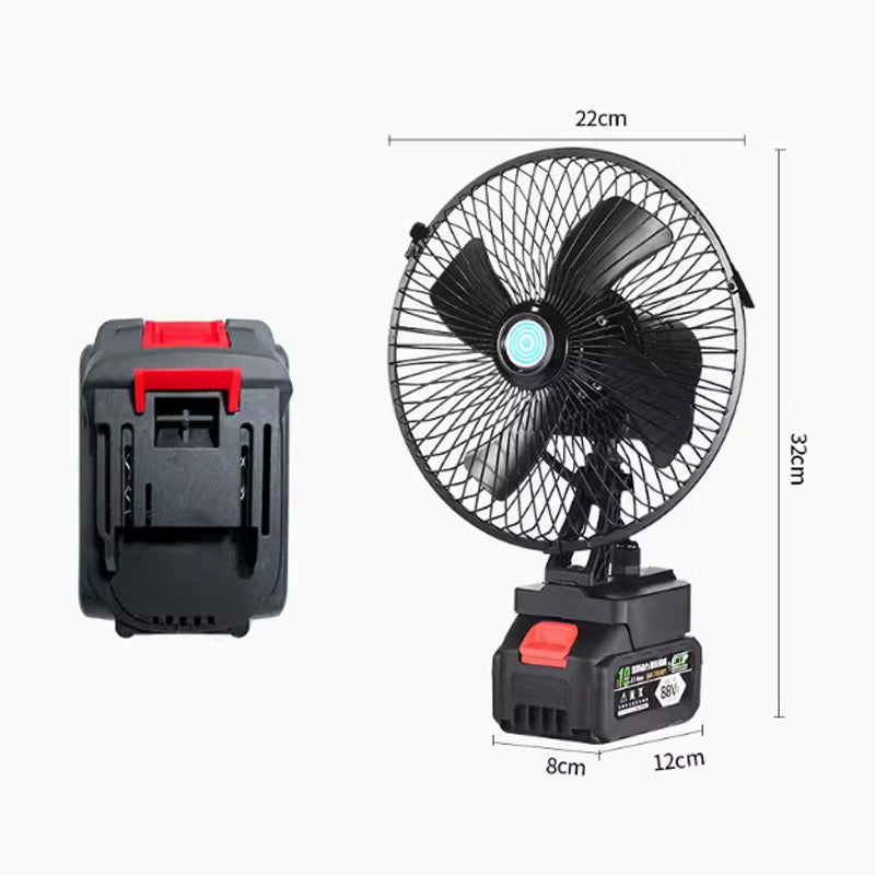 Ventilador Portátil Recargable para Camping, Inalámbrico con Batería USB
