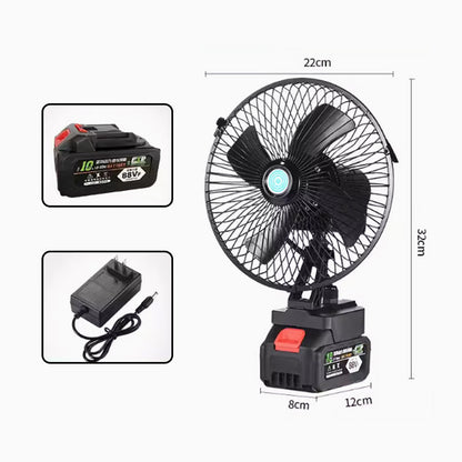 Ventilador Portátil Recargable para Camping, Inalámbrico con Batería USB