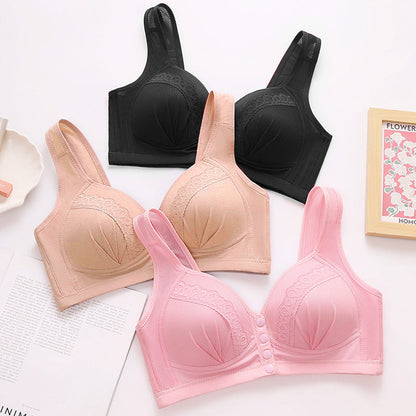 💖Compra 4 y llévate 2 gratis✨ Sujetador de algodón transpirable con botones en la parte delantera