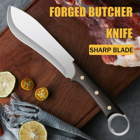 🔪Home and Outdoor Essentials💥Cuchillo para picar carne y huesos de acero inoxidable forjado