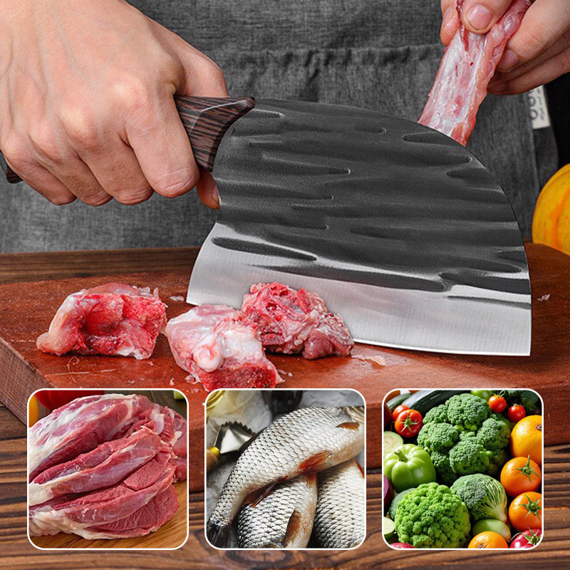 Cuchillo de cocina de acero inoxidable con mango ergonómico