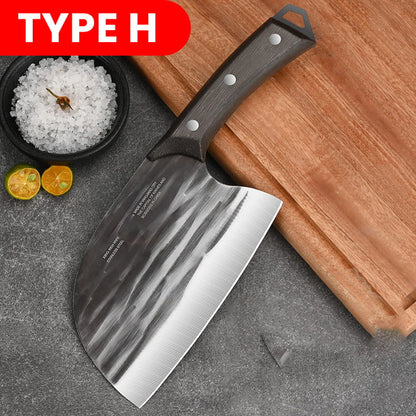 Cuchillo de cocina de acero inoxidable con mango ergonómico
