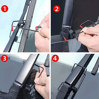✨2 Piezas de Refuerzo de Resorte de Presión para Brazo de Limpiaparabrisas – Mayor Fuerza y Limpieza Perfecta✨