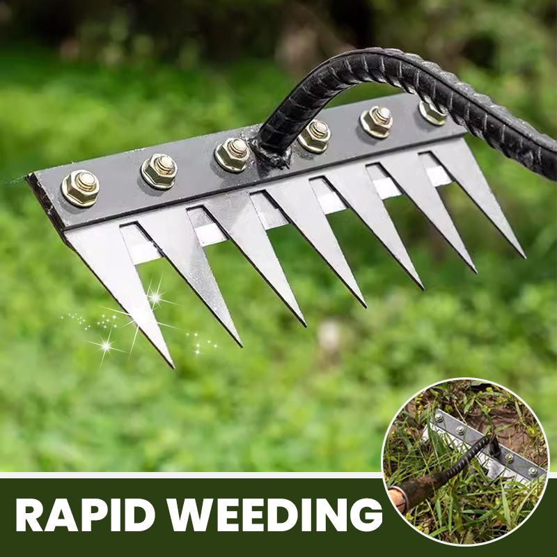 🌿 ¡50 % DE DESCUENTO AHORA! 🧤 Rastrillos para maleza 5/6/7/8 con púas de acero al carbono para jardín: duraderos, con mango ergonómico y eficaces para quitar las malas hierbas 🌱