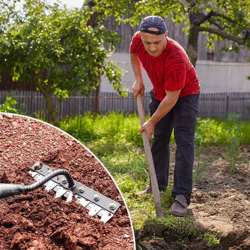 🌿 ¡50 % DE DESCUENTO AHORA! 🧤 Rastrillos para maleza 5/6/7/8 con púas de acero al carbono para jardín: duraderos, con mango ergonómico y eficaces para quitar las malas hierbas 🌱