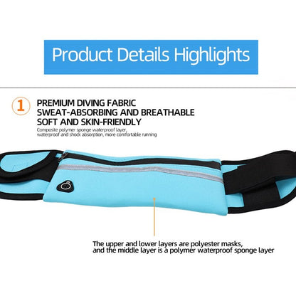 Running Deportes Jogging Portátil al aire libre Teléfono Titular Impermeable Cinturón Bolsa