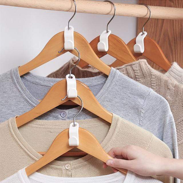 👔¡COMPRA 2 Y LLÉVATE 1 GRATIS! Ganchos para colgar que ahorran espacio: duplican el espacio en el armario, son resistentes y fáciles de usar.