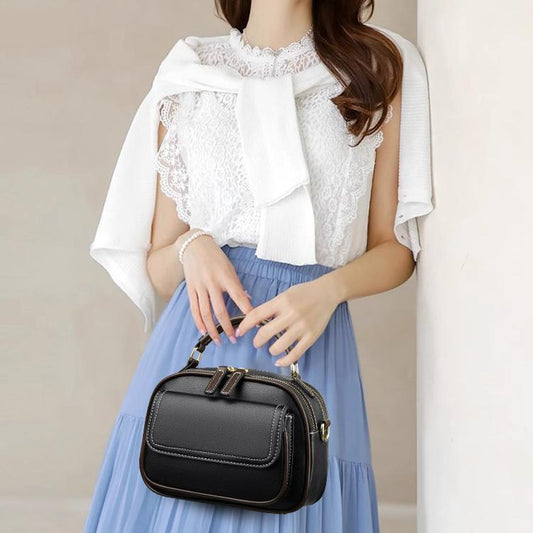 ✨Artículos de moda✨Elegante bolso cruzado de doble capa con correa ancha🔥