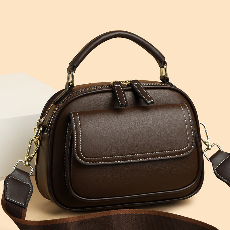 ✨Artículos de moda✨Elegante bolso cruzado de doble capa con correa ancha🔥