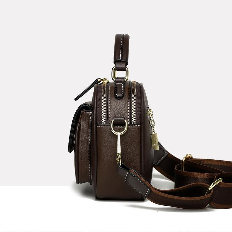 ✨Artículos de moda✨Elegante bolso cruzado de doble capa con correa ancha🔥