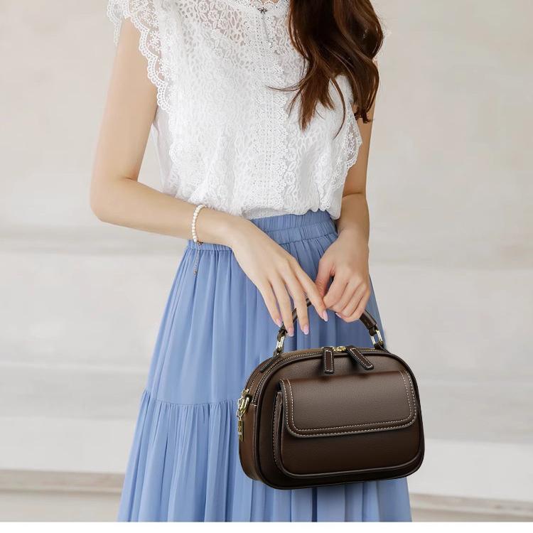 ✨Artículos de moda✨Elegante bolso cruzado de doble capa con correa ancha🔥