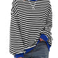 🔥2025 HOT SALE🔥Jersey de manga larga de rayas oversize para mujer