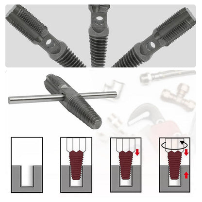 Kit Extractor y Reparador de Roscas para Tubería, Doble Función