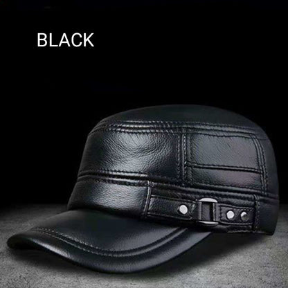 Gorra de Béisbol de Cuero PU con Tapa Plana