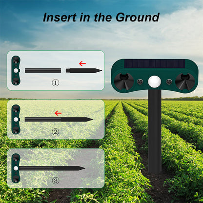 Alarmas de exterior con sensor de movimiento solar para repeler