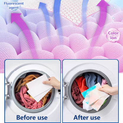 Hojas Capturadoras de Color para Lavadora - Previene la Transferencia de Tinte en la Lavadora