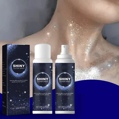 Purpurina brillante en spray