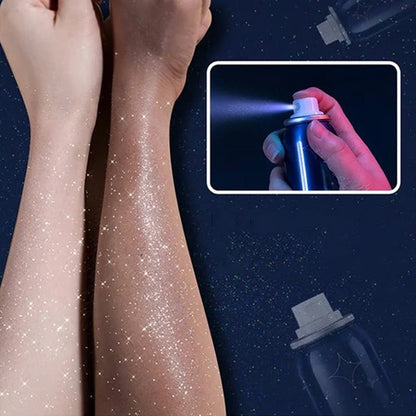 Purpurina brillante en spray