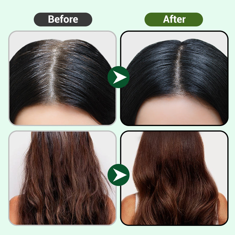 💥Black Friday Sale🎊Crema para teñir el pelo con extracto de plantas y peine