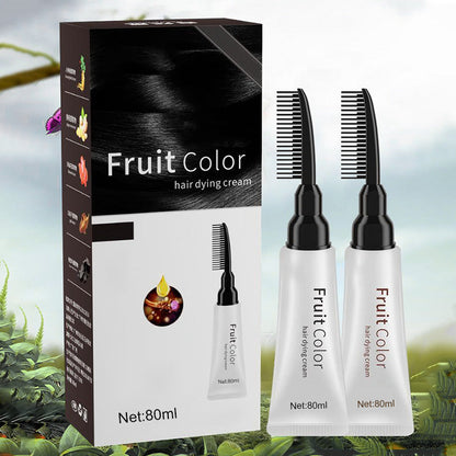 💥Black Friday Sale🎊Crema para teñir el pelo con extracto de plantas y peine