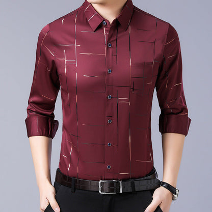 👔 Camisa Fina sin Planchado para Hombre – Elegante, Cómoda y Perfecta para Otoño e Invierno ✨❄️