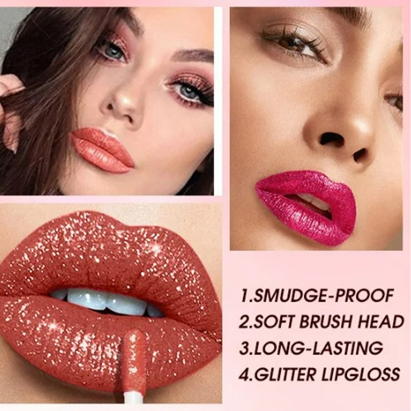 ✨💎💄 Rouge à lèvres Metallic Liquid Diamond Glitter