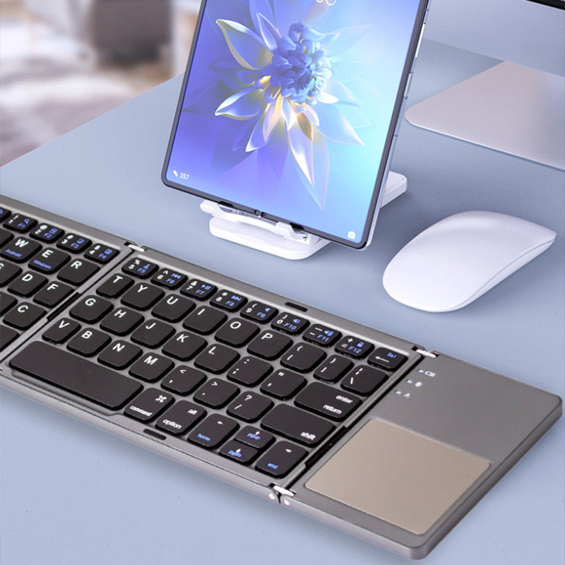 Teclado inalámbrico Bluetooth plegable para teléfono