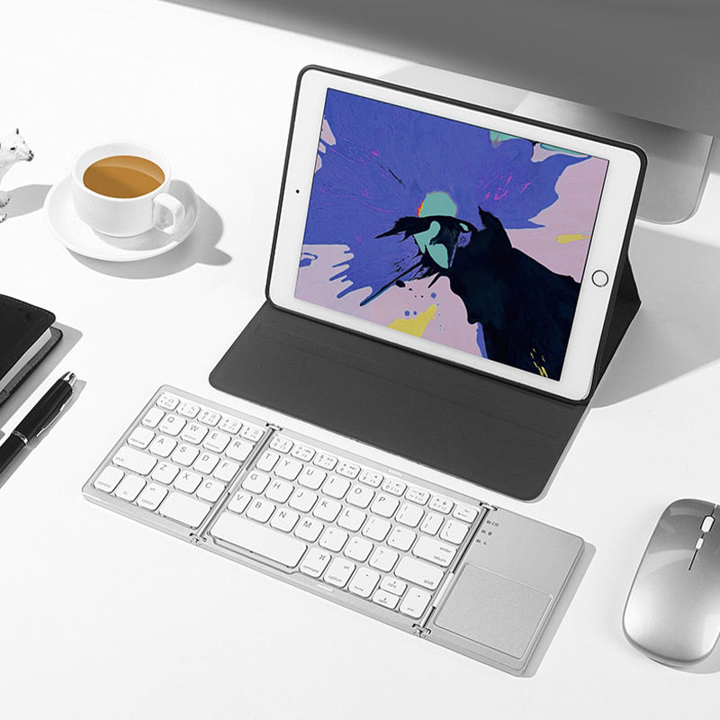Teclado inalámbrico Bluetooth plegable para teléfono