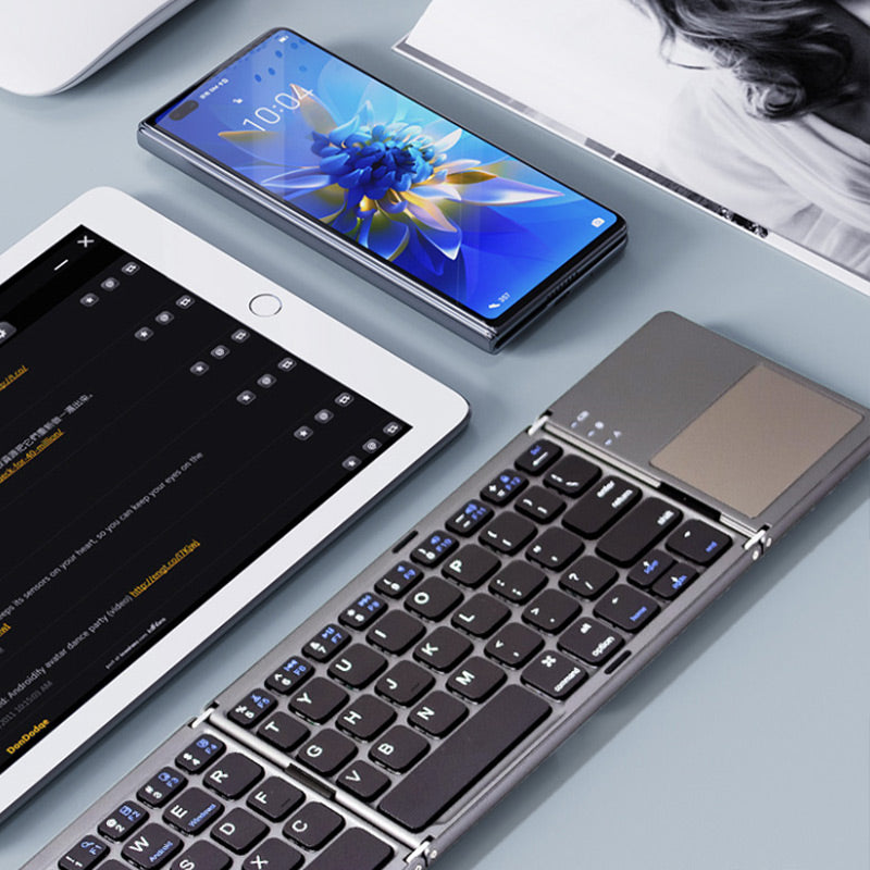 Teclado inalámbrico Bluetooth plegable para teléfono