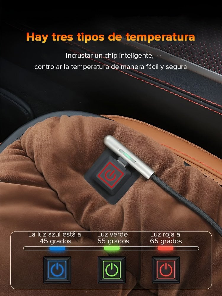 【3 Segundos de calentamiento rápido】Tres niveles de temperatura cojín de calentamiento de grafeno USB