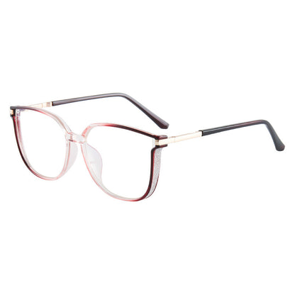 Gafas antirrayos HD con montura grande de moda para mujer