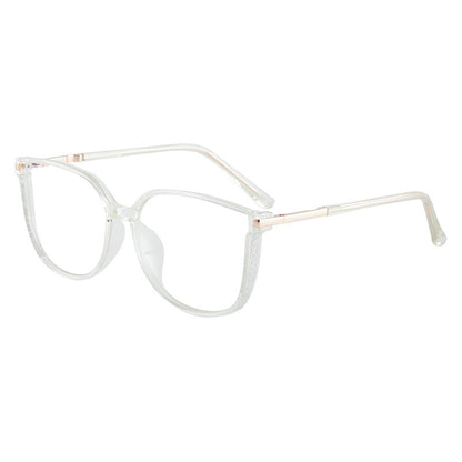 Gafas antirrayos HD con montura grande de moda para mujer