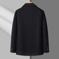 Chaqueta abotonada con solapa de chenilla gruesa informal para hombre