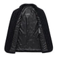 Chaqueta abotonada con solapa de chenilla gruesa informal para hombre