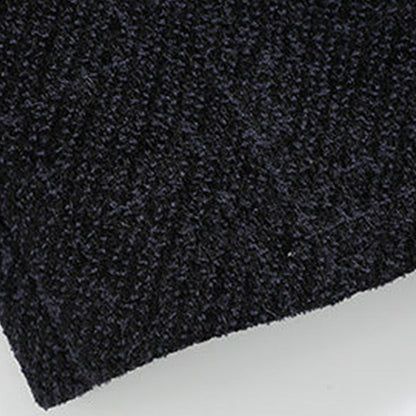 Chaqueta abotonada con solapa de chenilla gruesa informal para hombre