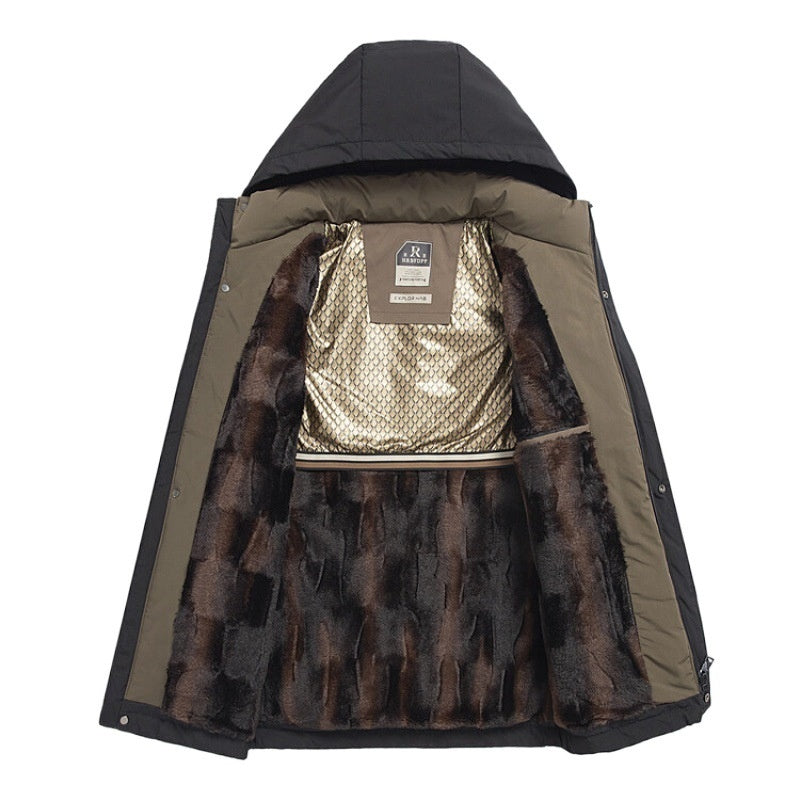 Abrigo Térmico de Invierno para Hombre con Capucha Gruesa – Parka Cálida para el Frío ❄️🧥