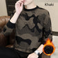 Camiseta estampada de manga larga y cuello redondo para hombre
