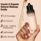 Base de Maquillaje Ligera, Impermeable y Duradera con Acabado Natural
