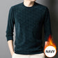 Jersey jacquard de moda con cuello redondo grueso para hombre
