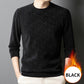 Jersey jacquard de moda con cuello redondo grueso para hombre