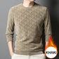 Jersey jacquard de moda con cuello redondo grueso para hombre