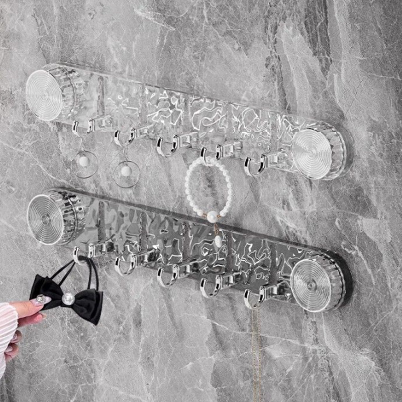 Percha de ventosa giratoria ondulada sin punzón