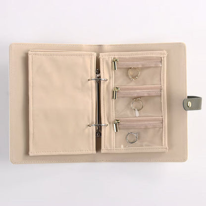🌿Elegante portátil a cuadros joyería almacenamiento Bag✨